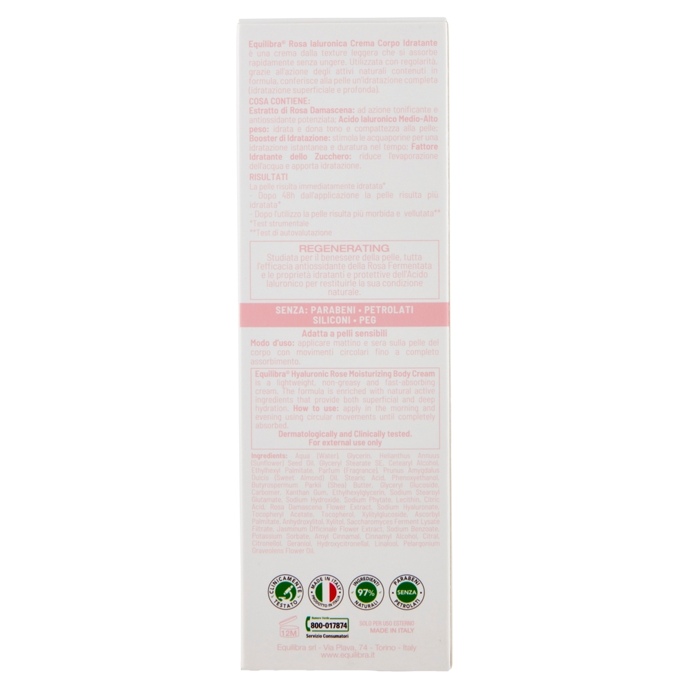 equilibra Rosa Ialuronica Crema Corpo Idratante 48H 150 ml